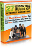 Thumbnail 27 Essential Rules of Internet Marketing - MRR + 2 BONUSES!
