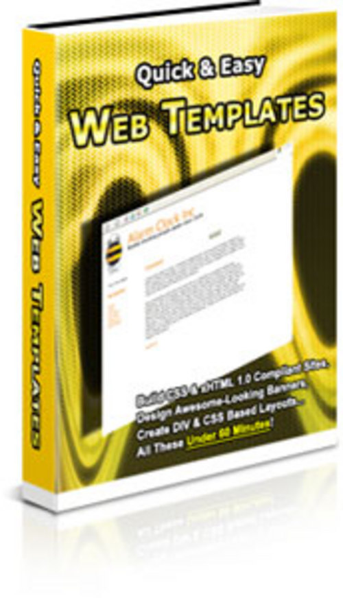 Product picture Quick and Easy Web Templates - with PLR + MYSTERY BONUS!