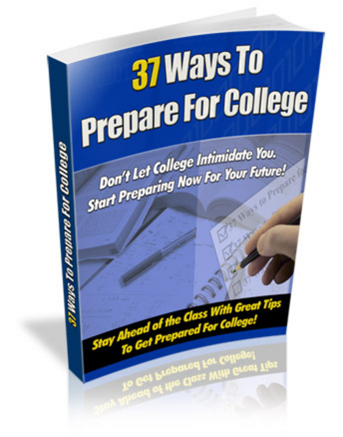 Product picture 37 Ways To Prepare For College - with PLR+2 Mystery BONUSES!