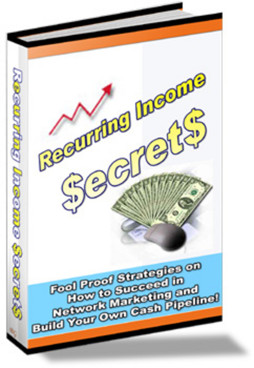 Product picture Recurring Income Secrets - with FULL PLR + 2 Mystery BONUSES