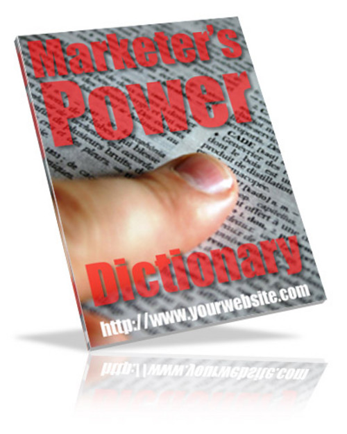 Product picture Marketers Power Dictionary - with PLR + 2 Mystery BONUSES!