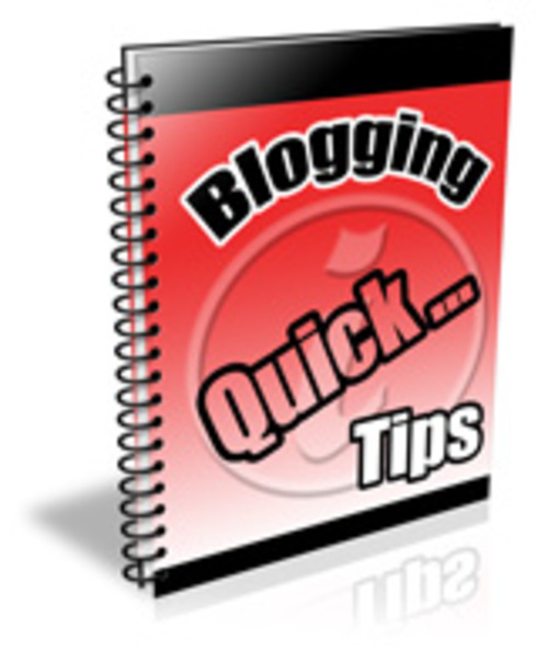 Product picture Blogging Tips Quick Tips E-course - with PLR + BONUSES!