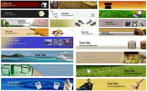 Product picture 20 Headers Graphics Templates - with MRR + 2 Mystery BONUSES