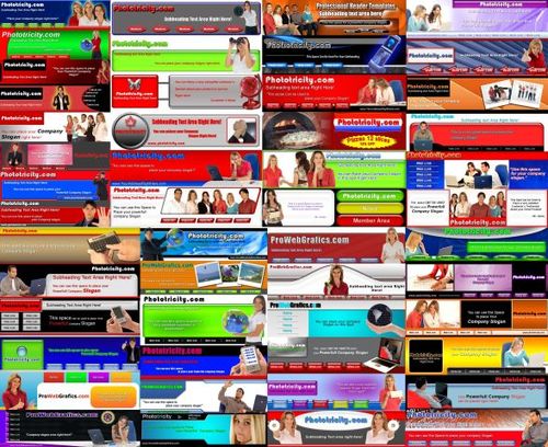 Product picture 50 Headers Graphics Templates - with PLR + 2 Mystery BONUSES