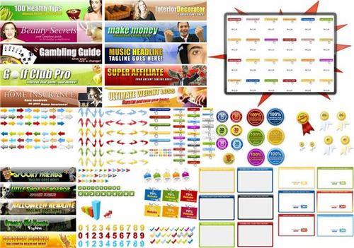 Product picture 10 Premium Pre-Made Headers Pack - MRR + 2 Mystery BONUSES!